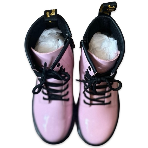 Dr. Martens Youth 1460 Patent Leather Boot in Pale Pink - Picture 9 of 10